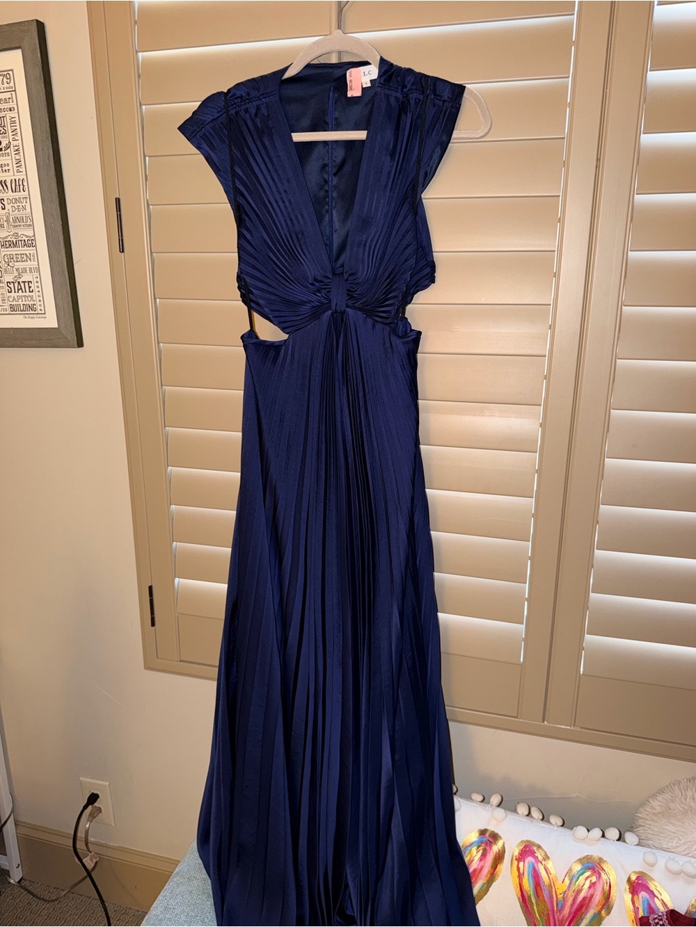 A.L.C. Alejandra Pleated Cut Out Gown